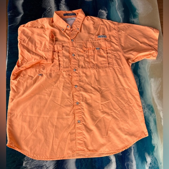 Columbia Other - SALE! BUY or BUNDLE NWOT Columbia PFG Bahama Short Sleeve Shirt Orange SzL UPF50